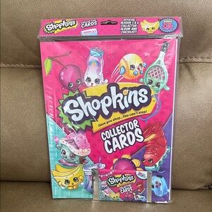 Shopkins Collector Cards, Binder, and Poster.